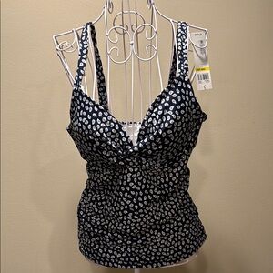 Anne Cole Black and White Tankini